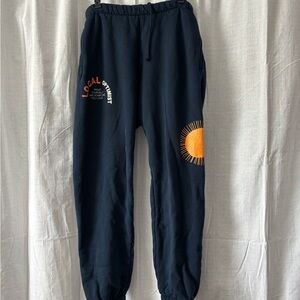Madhappy Navy Sweatpants with Cream Label